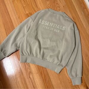 fear of god essentials cream sweatshirt sweater